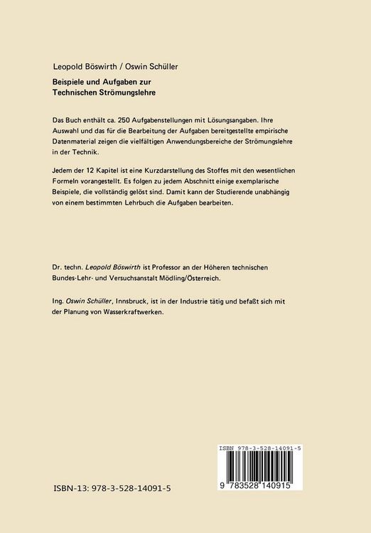 Produktbild: Beispiele und Aufgaben zur Technischen Str&ouml;mungslehre