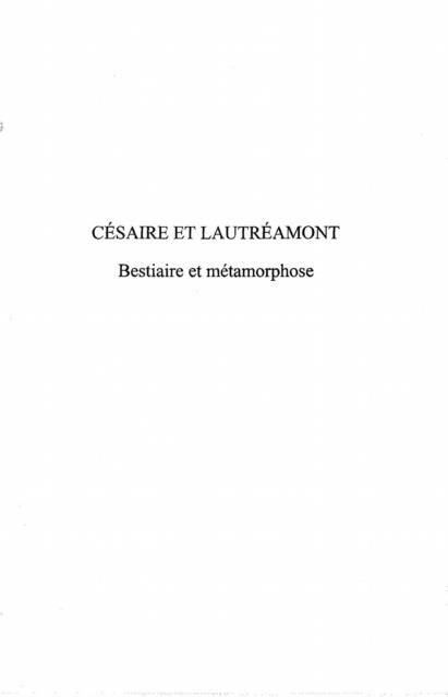 Produktbild: Cesaire et Lautreamont