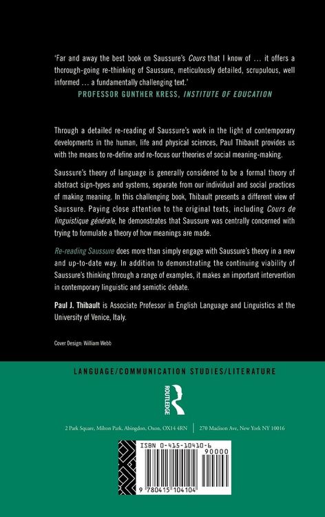 Produktbild: Re-reading Saussure
