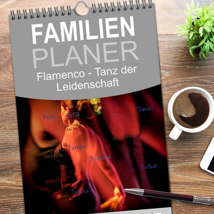 Produktbild: Familienplaner 2026 - Flamenco - Tanz der Leidenschaft mit 5 Spalten (Wandkalender, 21 x 45 cm) CALVENDO