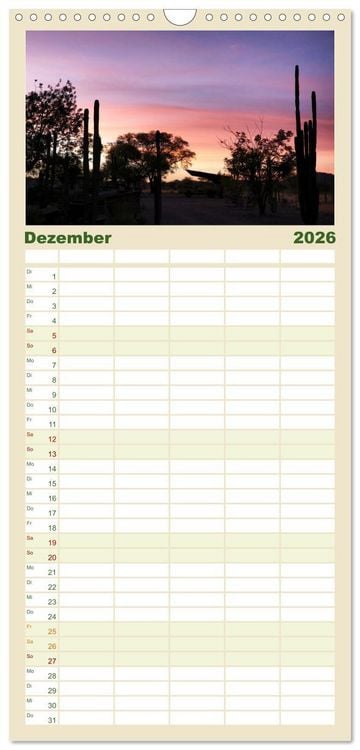 Produktbild: Familienplaner 2026 - Roadtrip in Namibia mit 5 Spalten (Wandkalender, 21 x 45 cm) CALVENDO