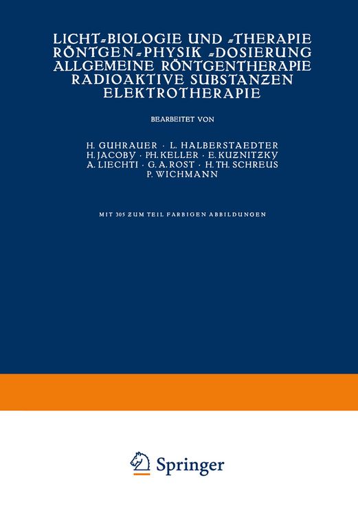 Produktbild: Licht-Biologie und -Therapie R&ouml;ntgen-Physik -Dosierung Allgemeine R&ouml;ntgentherapie Radioaktive Substanƶen Elektrotherapie