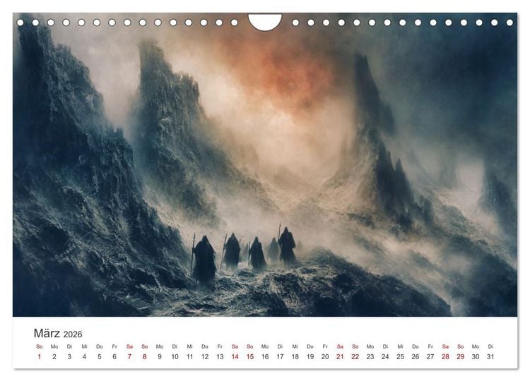 Produktbild: Das Reich der fl&uuml;sternden Schatten (Wandkalender 2026 DIN A4 quer), CALVENDO Monatskalender