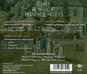 Produktbild: Early Romantic Piano Quartets