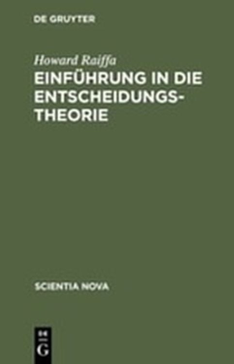 Produktbild: Einf&uuml;hrung in die Entscheidungstheorie