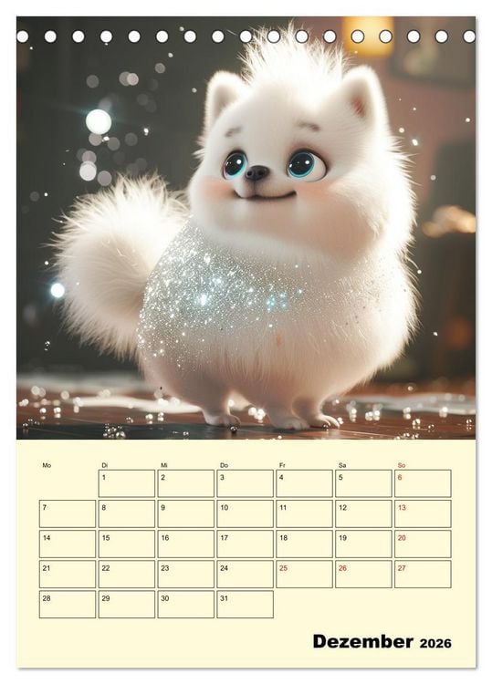 Produktbild: Entz&uuml;ckende Hunde. Liebliche Cartoons zum Schmunzeln (Tischkalender 2026 DIN A5 hoch), CALVENDO Monatskalender