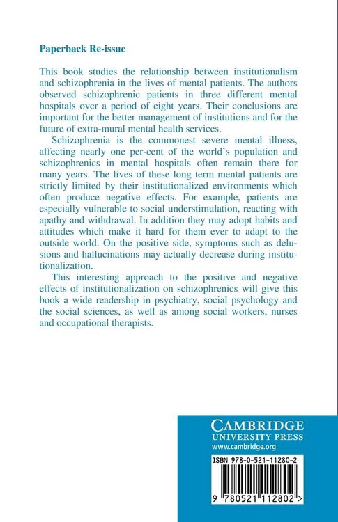 Produktbild: Institutionalism and Schizophrenia