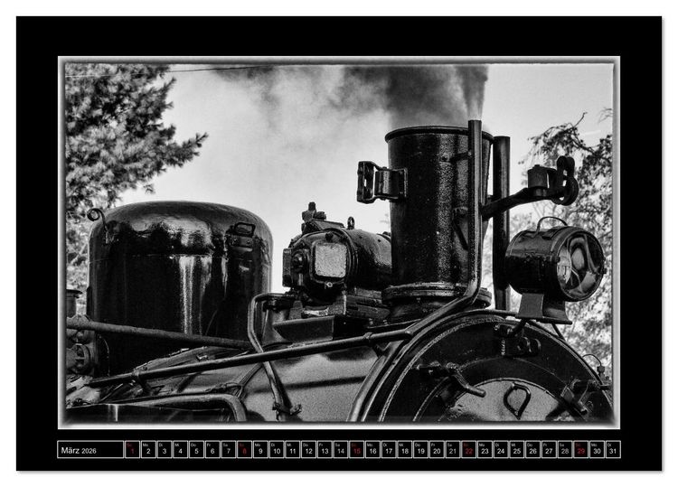 Produktbild: Unter Dampf - Mit der Pre&szlig;nitztalbahn durchs Erzgebirge (Tischkalender 2026 DIN A5 quer), CALVENDO Monatskalender