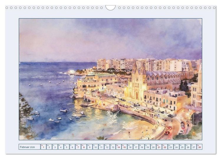 Produktbild: Malta - Perle im s&uuml;dlichen Mittelmeer (Wandkalender 2026 DIN A3 quer), CALVENDO Monatskalender
