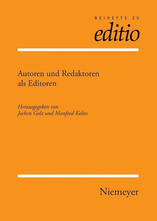 Produktbild: Autoren und Redaktoren als Editoren