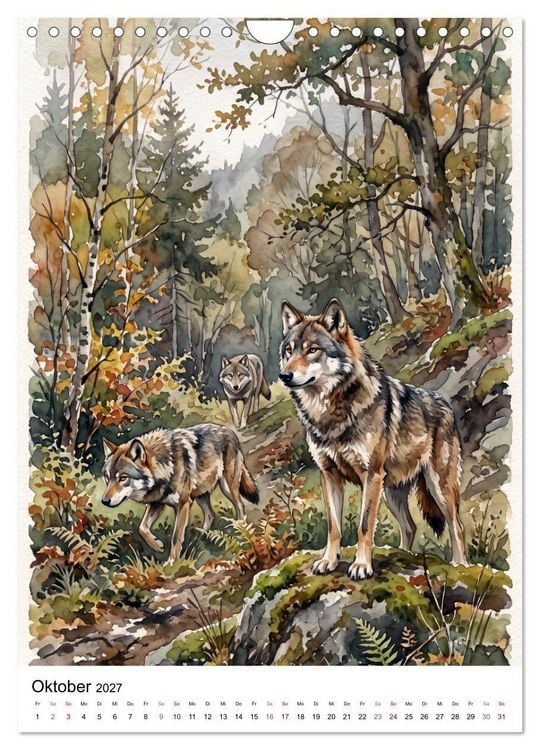 Produktbild: Begegnungen im Wald (Wandkalender 2027 DIN A4 hoch), CALVENDO Monatskalender