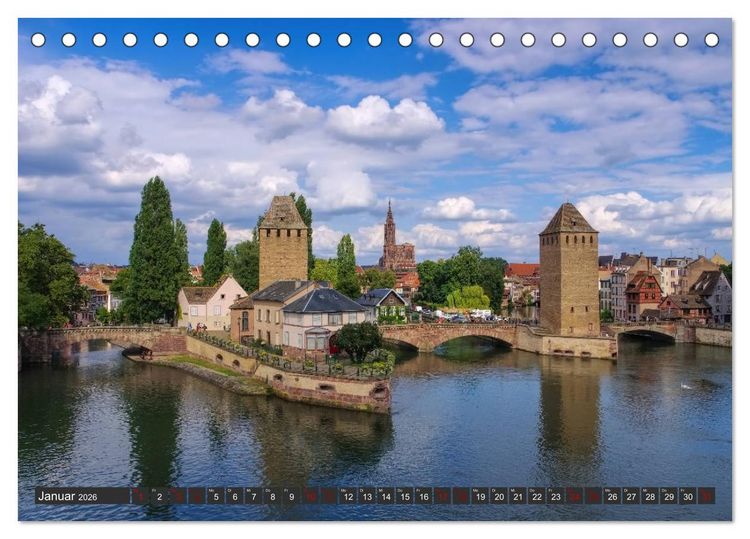 Produktbild: Elsass - Zwischen Rhein und Vogesen (Tischkalender 2026 DIN A5 quer), CALVENDO Monatskalender
