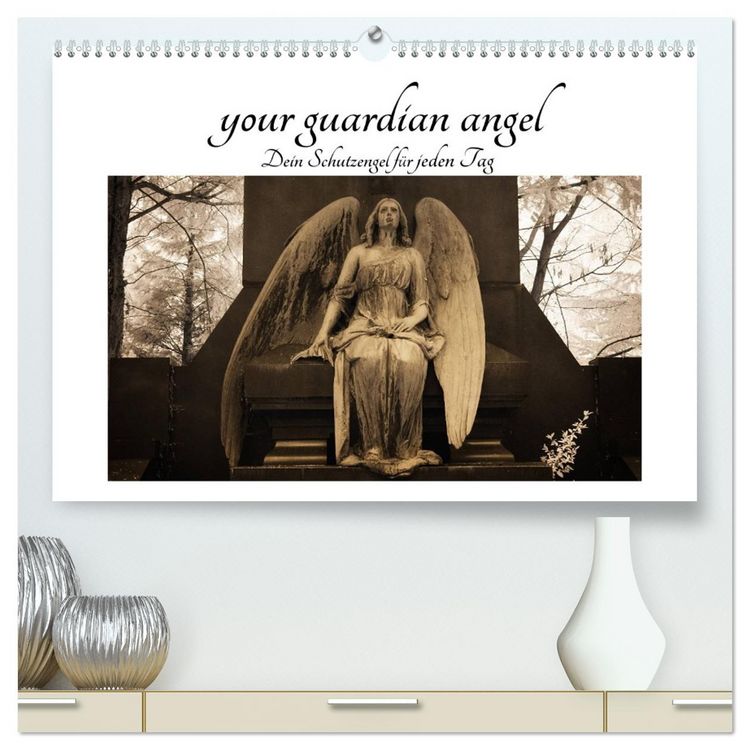 Produktbild: your guardian angel - Dein Schutzengel f&uuml;r jeden Tag (hochwertiger Premium Wandkalender 2026 DIN A2 quer), Kunstdruck in Hochglanz