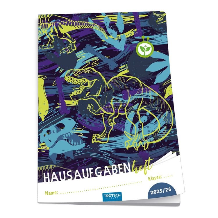 Produktbild: Tr&ouml;tsch Jahresbezogenes Hausaufgabenheft Grundschule T-Rex 25/26