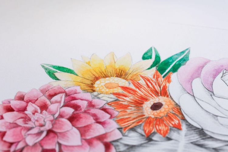 Produktbild: ODELIA, Ausmalblock Mixed Media, 20 Blatt A4 250g, Spiralbindung, Frauen