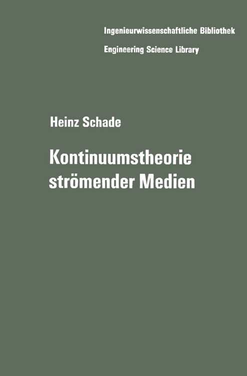 Produktbild: Kontinuumstheorie str&ouml;mender Medien
