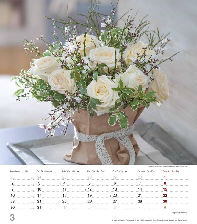 Produktbild: Der Duft der Rosen 2026 - Bildkalender 30x34 cm - Kalender mit wohl riechendem Duftlack - Duftkalender - Wandkalender - Blumenkalender