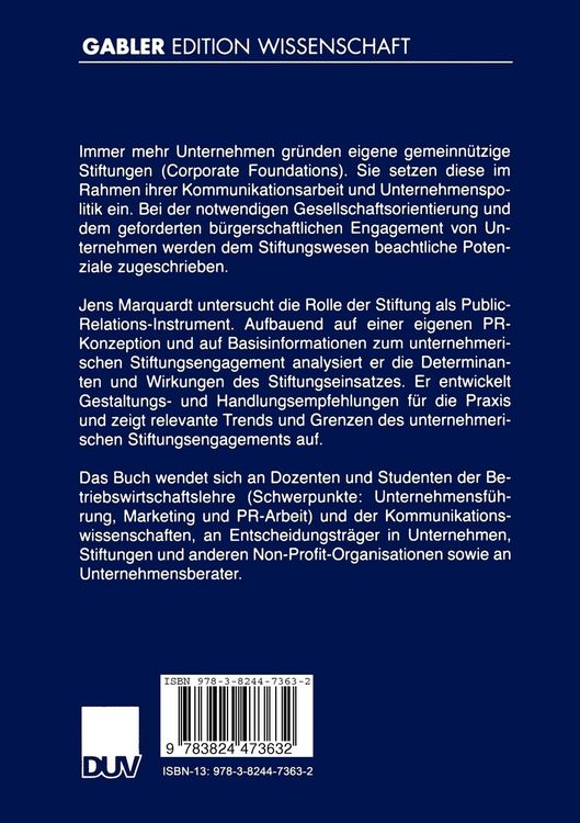 Produktbild: Corporate Foundation als PR-Instrument