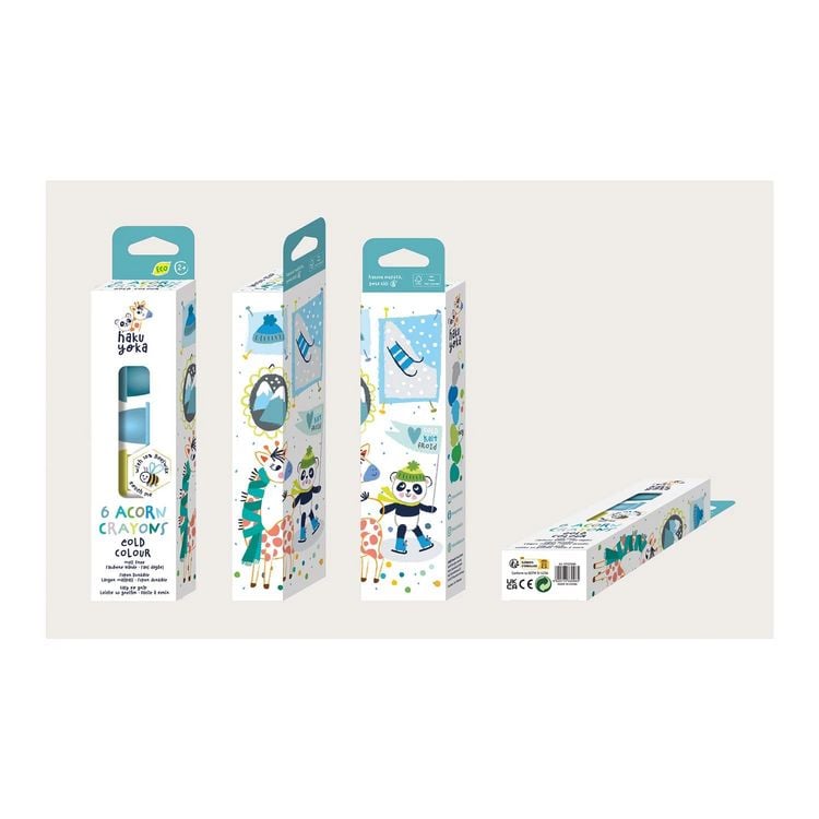 Produktbild: HAKUYOKA - Wachsmalkreide Eichel blau-gr&uuml;n