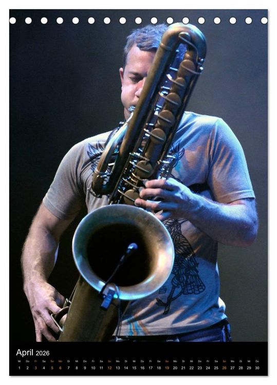 Produktbild: Jazz Saxophonisten 2026 (Tischkalender 2026 DIN A5 hoch), CALVENDO Monatskalender
