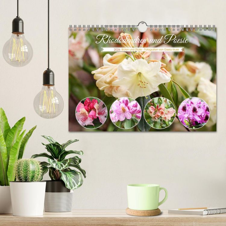 Produktbild: Rhododendren und Poesie (Wandkalender 2026 DIN A4 quer), CALVENDO Monatskalender