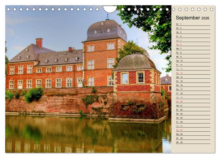 Produktbild: Burgen und Schl&ouml;sser im M&uuml;nsterland (Wandkalender 2026 DIN A4 quer), CALVENDO Monatskalender