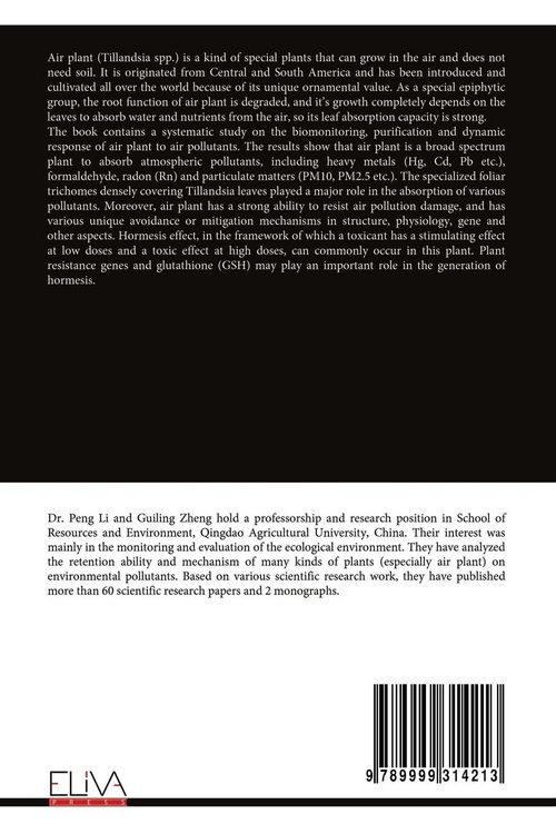 Produktbild: Biomonitoring and Dynamic Response of Air Plant to Air Pollution