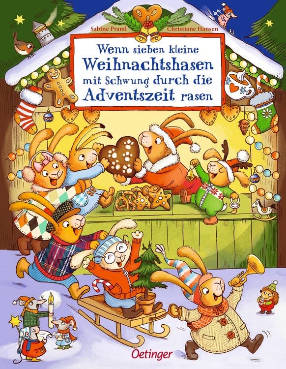 Produktbild: Wenn sieben kleine Weihnachtshasen mit Schwung durch die Adventszeit rasen