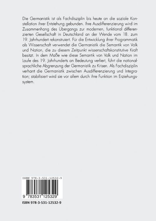 Produktbild: Germanistik als Wissenschaft