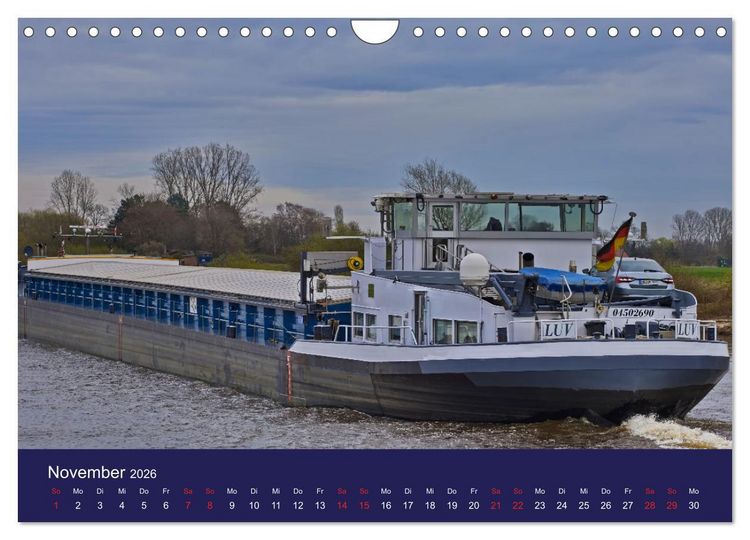 Produktbild: Binnenschiffe im Norden (Wandkalender 2026 DIN A4 quer), CALVENDO Monatskalender
