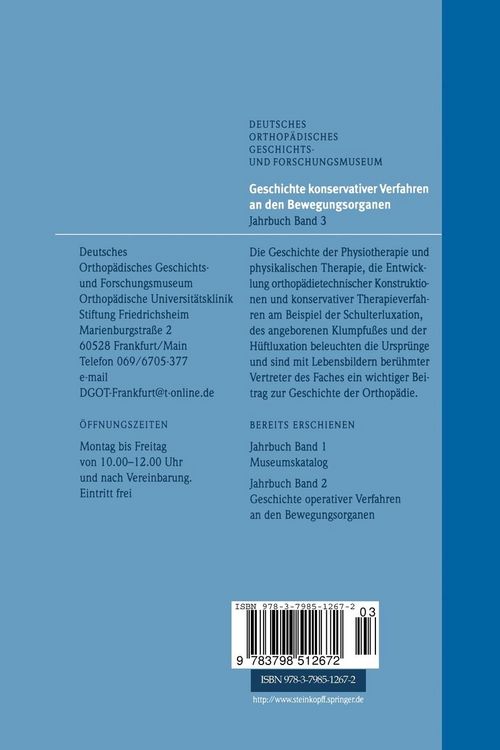 Produktbild: Geschichte Konservativer Verfahren an den Bewegungsorganen