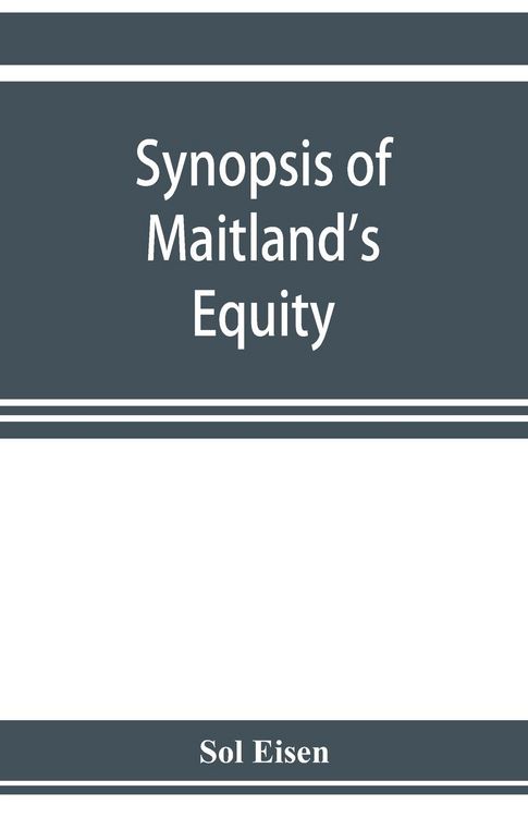 Produktbild: Synopsis of Maitland's Equity