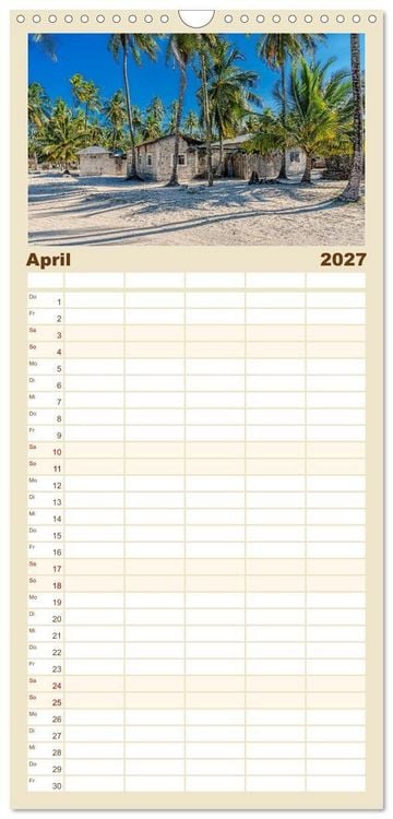 Produktbild: Familienplaner 2027 - Karibu Sansibar mit 5 Spalten (Wandkalender, 21 x 45 cm) CALVENDO