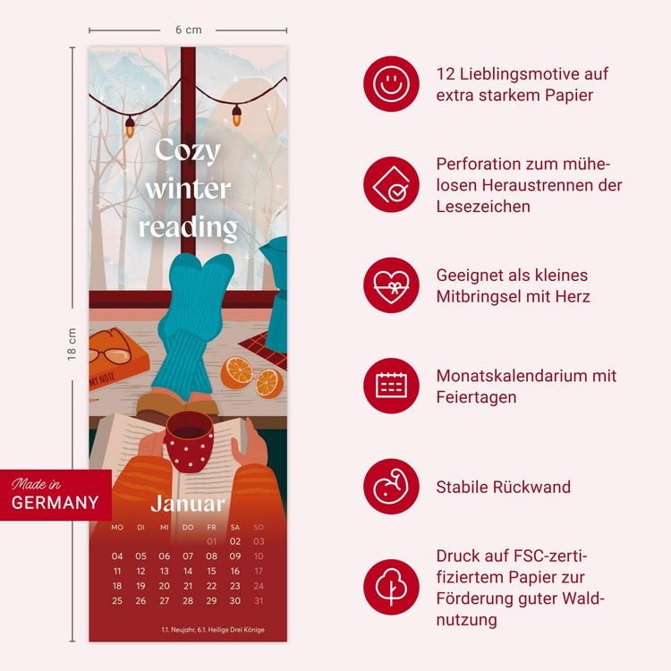 Produktbild: Book Love Lesezeichen & Kalender 2027