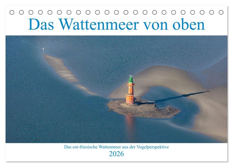 Produktbild: Das Wattenmeer von oben (Tischkalender 2026 DIN A5 quer), CALVENDO Monatskalender