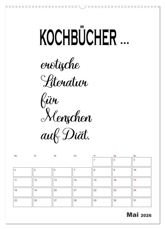 Produktbild: Spr&uuml;che f&uuml;r die K&uuml;che. Mit Jahresplaner (hochwertiger Premium Wandkalender 2026 DIN A2 hoch), Kunstdruck in Hochglanz