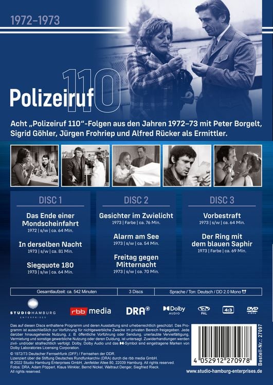 Produktbild: Polizeiruf 110 - Box 2 (DDR TV-Archiv) [3 DVDs]