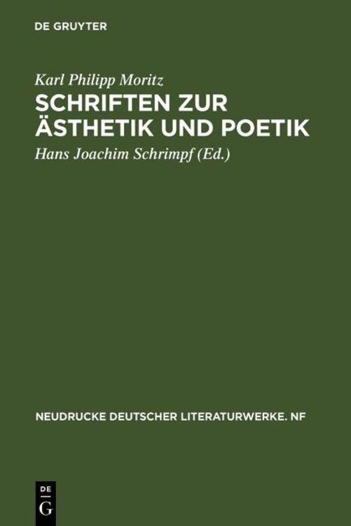Produktbild: Schriften zur Ästhetik und Poetik
