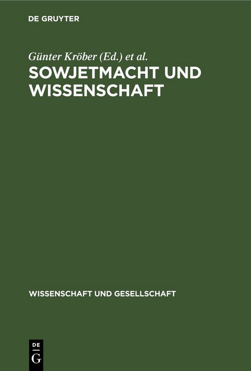 Produktbild: Sowjetmacht und Wissenschaft