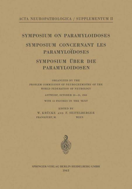 Produktbild: Symposium on Paramyloidoses / Symposium Concernant les Paramylo&iuml;doses / Symposium &uuml;ber die Paramyloidosen