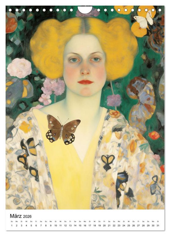 Produktbild: K&uuml;nstliche Impressionen. Ein Jahr in Klimts Natur. (Wandkalender 2026 DIN A4 hoch), CALVENDO Monatskalender