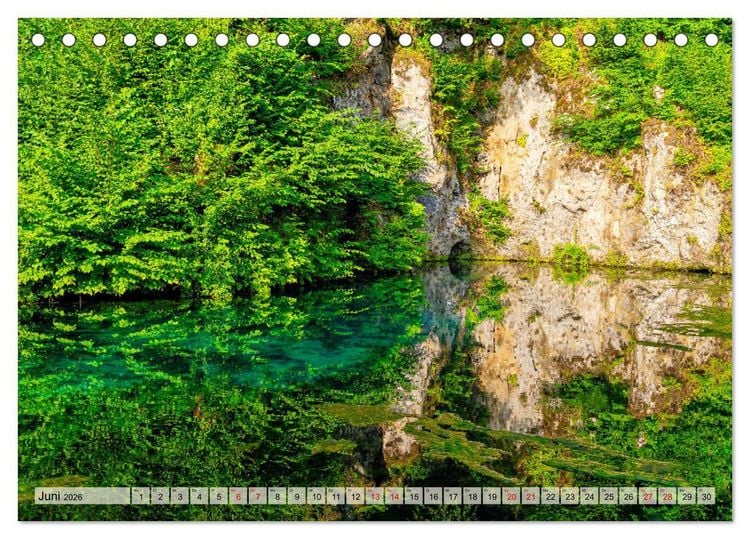 Produktbild: Wandern auf der &ouml;stlichen Schw&auml;bischen Alb (Tischkalender 2026 DIN A5 quer), CALVENDO Monatskalender
