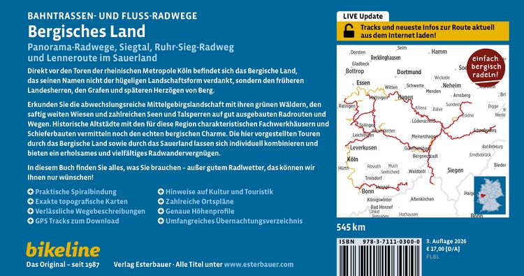 Produktbild: Bahntrassen- und Fluss-Radwege Bergisches Land