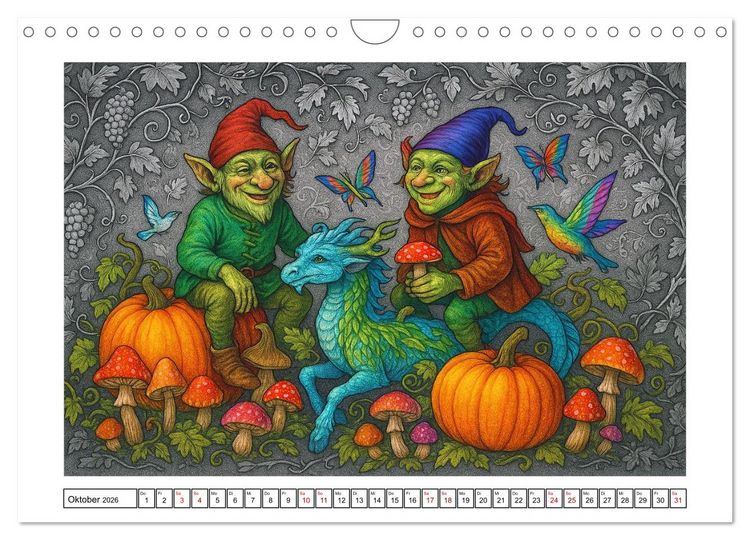 Produktbild: Fabelhafte Mystikwesen (Wandkalender 2026 DIN A4 quer), CALVENDO Monatskalender