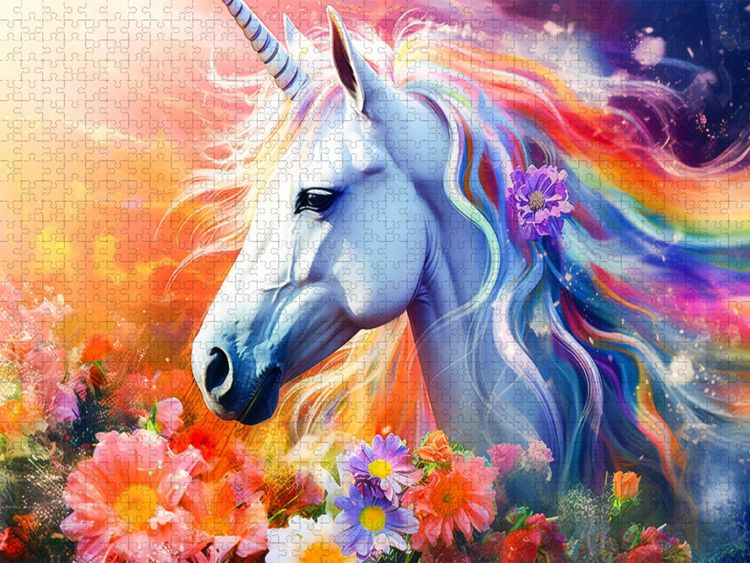 Produktbild: CALVENDO Puzzle Ein Motiv aus dem Kalender Einhorn und coole Spr&uuml;che | 2000 Teile Lege-Gr&ouml;&szlig;e 90x67cm Foto-Puzzle f&uuml;r gl&uuml;ckliche Stunden