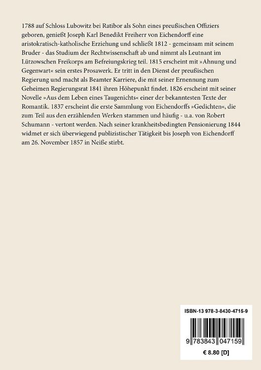 Produktbild: Aus dem Leben eines Taugenichts