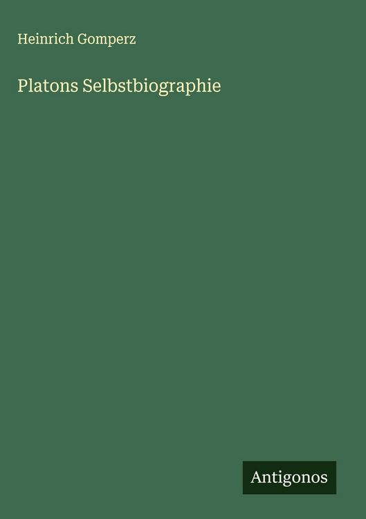 Produktbild: Platons Selbstbiographie