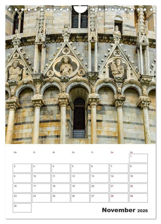 Produktbild: Pisa - Reiseplaner (Wandkalender 2026 DIN A4 hoch), CALVENDO Monatskalender