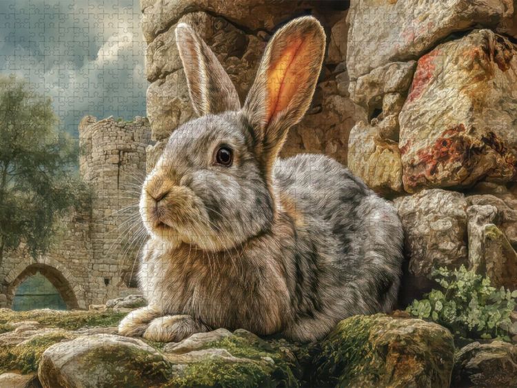 Produktbild: CALVENDO Puzzle Kaninchenportraits | 1000 Teile Lege-Gr&ouml;&szlig;e 64x48cm Foto-Puzzle f&uuml;r gl&uuml;ckliche Stunden