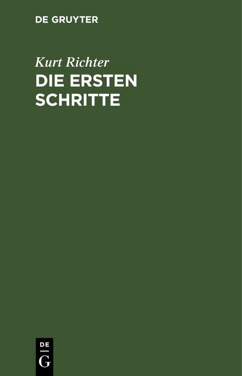 Produktbild: Die ersten Schritte